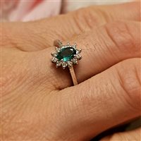 Anello Dal Maso Gioielli Donna in Oro bianco Smeraldo 0.38 Ct ANE 01046 - ANE 01046